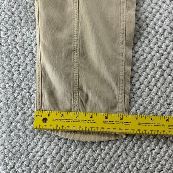 Faherty Pants Womens XS Khaki Beige Pull On Elastic Waist Mid Rise Straight Leg - Picture 9 of 15